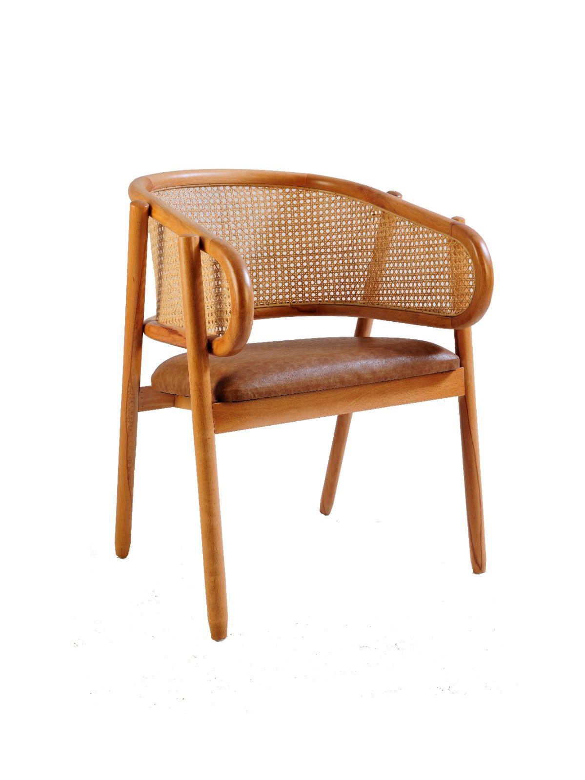 Siena Hasır Detaylı Kolçaklı Sandalye